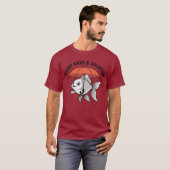 Regen oder Sonnenschein – Fisch mit Regenschirm Lu T-Shirt (Vorne ganz)