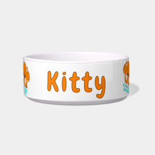 Regen Orange Tabby Cat Cloud - Katze Napf