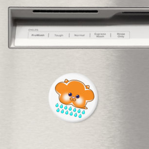 Regen Orange Tabby Cat Cloud - Magnet