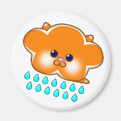 Regen Orange Tabby Cat Cloud - Magnet (Vorne)
