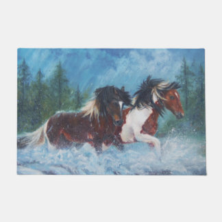 "Regen-Pferde" Western-Tür-Matte Fußmatte