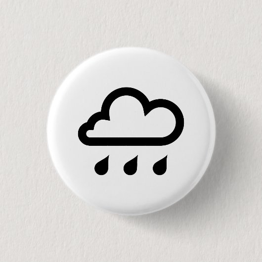 'Regen'-Piktogramm-Schaltfläche Button (Vorderseite)