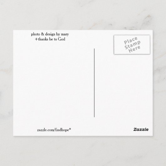 Regen Postkarte (Rückseite)