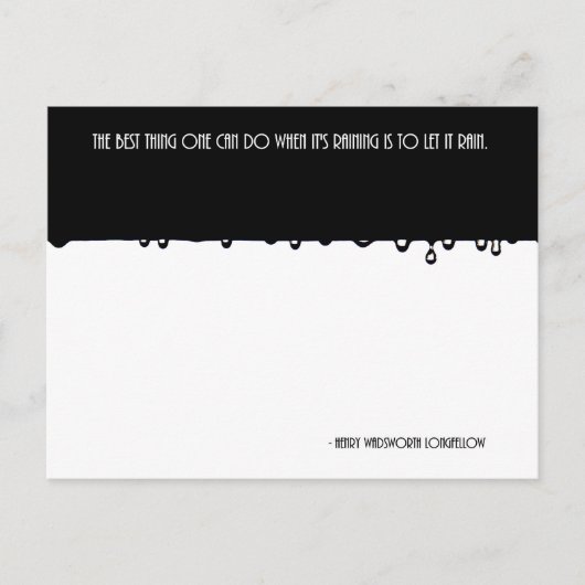 Regen Postkarte (Vorderseite)