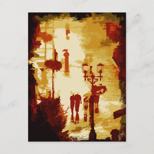 Regen Postkarte (Vorderseite)