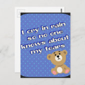 Regen Postkarte (Vorne/Hinten)