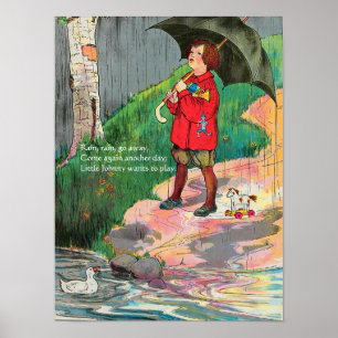 Regen, Regen, weg - Muttergans Kinderzimmer Rhyton Poster