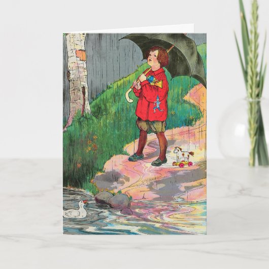 Regen, Regen, weg - Muttergosen-Kinderzimmer-Reim Karte (Vorderseite)