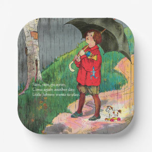 Regen, Regen, weg - Muttergosen-Kinderzimmer-Reim Pappteller