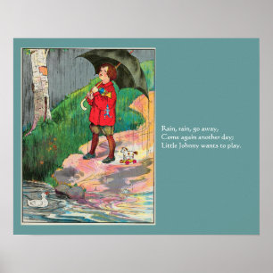Regen, Regen, weg - Muttergosen-Kinderzimmer-Reim Poster
