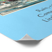 Regen, Regen, weg - Muttergosen-Kinderzimmer-Reim Poster (Ecke)