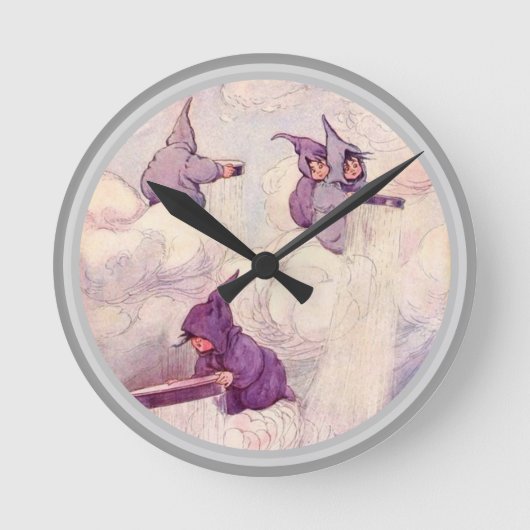 Regen Runde Wanduhr (Vorderseite)