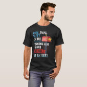 Regen Schnee Graupel oder Hagel Rentner Postmitarb T-Shirt (Vorne ganz)