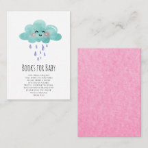 Regen Sie Cloud Books für Baby Girl Card