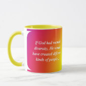 Regen Sie die Diversity-Rückseite an (Quadrat) Tasse (Links)