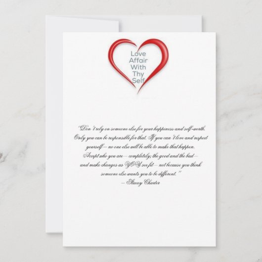 Regen Sie Selbstachtung an Dankeskarte (Vorderseite)