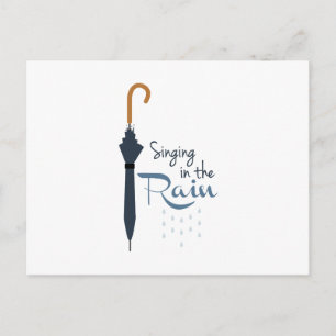 Regen singen postkarte