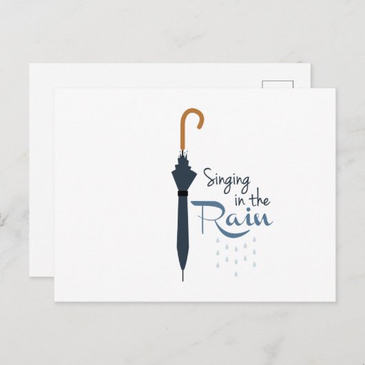 Regen singen postkarte (Vorne/Hinten)