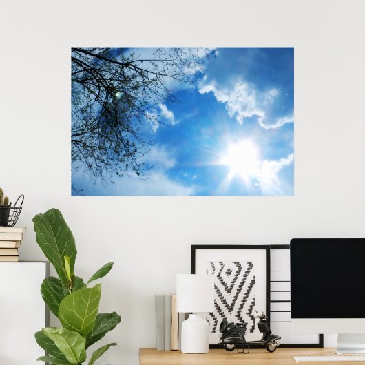 Regen Sonnenschein Poster (Heimbüro)