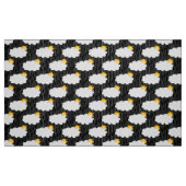 Regen Sonnenschein Wolken Muster Design Schwarz Stoff (Fat Quarter (45,7 x 55,9 cm))
