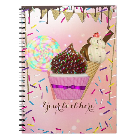 Regen Sprinklen Candy Land Süßigkeiten Notizblock (Vorderseite)