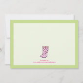 Regen-Stiefel-Brautparty-Einladung Einladung (Rückseite)