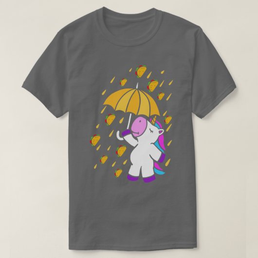 Regen Tacos Unicorn Cinco De Mayo Mexiko Küche T-Shirt (Design vorne)