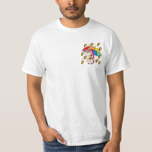 Regen Tacos Unicorn Lover Schirm T-Shirt (Vorderseite)