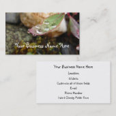 Regen-Tropfen auf Blatt Visitenkarte (Vorne/Hinten)