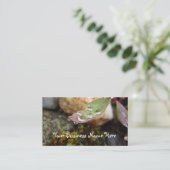 Regen-Tropfen auf Blatt Visitenkarte (Stehend Vorderseite)