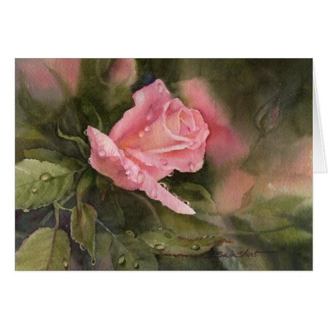 Regen-Tropfen auf Rosen (Vorderseite (Horizontal))