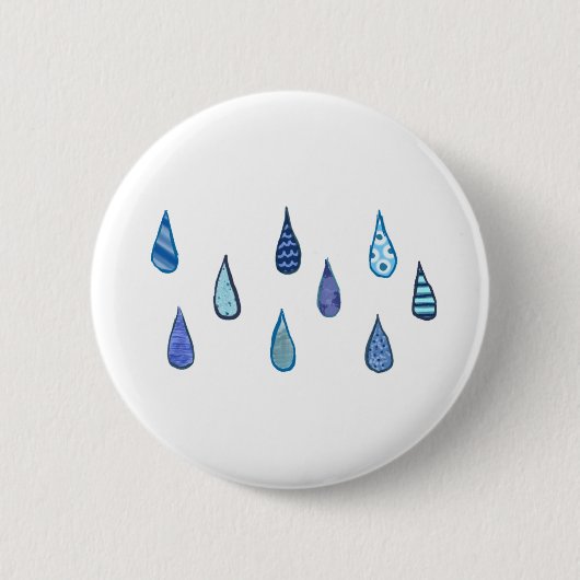 Regen-Tropfen Button (Vorderseite)