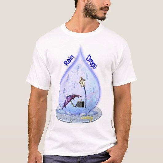 Regen-Tropfen T-Shirt (Vorderseite)