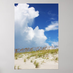 Regen über die Düne Poster