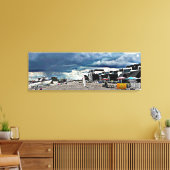 Regen über Hythe Fisherman's Beach Leinwanddruck (Insitu (Wohnzimmer))