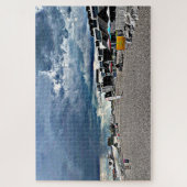 Regen über Hythe Fisherman's Beach Puzzle (Vertikal)