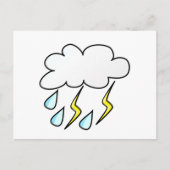Regen und Blitz im Gewitter Postkarte (Vorderseite)