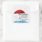 Regen und Singen alternativer Fakten Sq Sticker (Tasche)