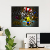 Regen- und Wind-Herbsttag Poster (Heimbüro)