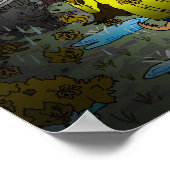 Regen und windiger Herbst Poster (Ecke)