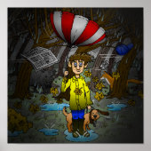 Regen und windiger Herbst Poster (Vorne)