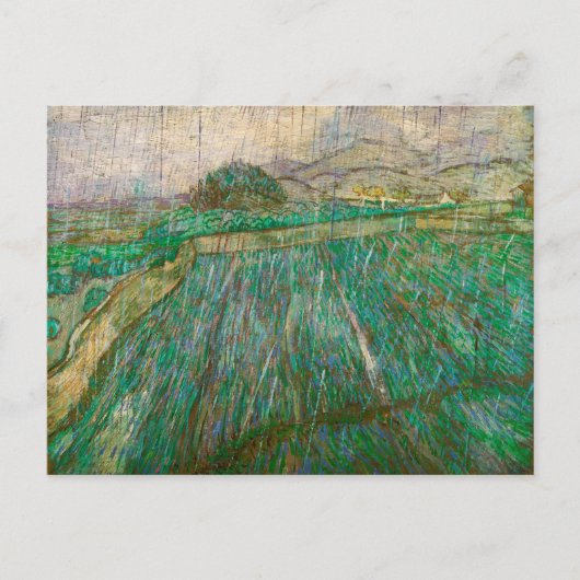 Regen von Vincent van Gogh (1889) Postkarte (Vorderseite)