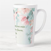 Regen wächst Blume Rumi Zitat Milchtasse (Rechts)