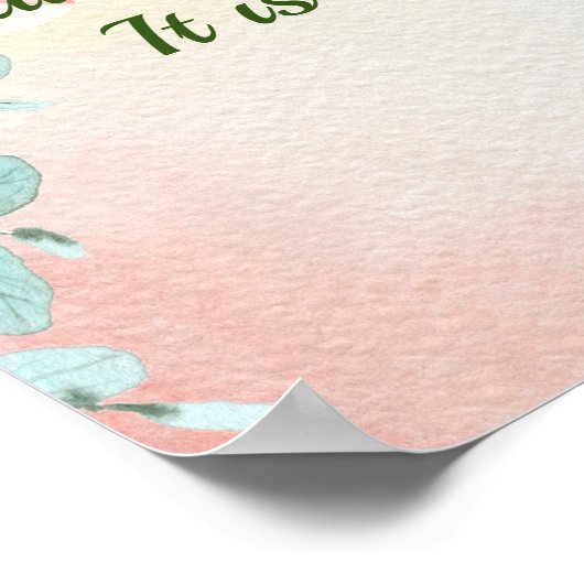 Regen wächst Blume Rumi Zitat Poster (Ecke)