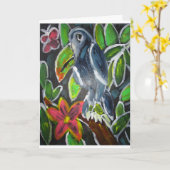 Regen-WaldToucan Kunst Karte (Gelbe Blume)