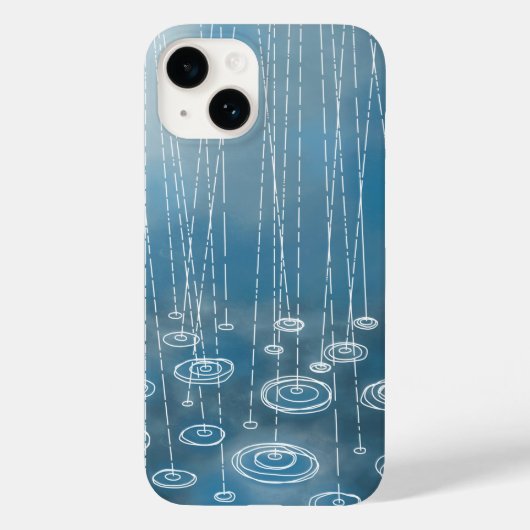 Regen Weather Blue Case-Mate iPhone Hülle (Rückseite)
