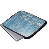 Regen Weather Blue Laptopschutzhülle (Vorne Knopf)