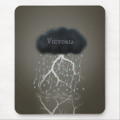 Regen Wolke & Blitzlicht Surreal Fantasy Custom Mousepad (Vorne)
