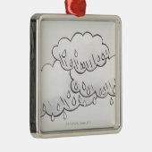 Regen-Wolken Ornament Aus Metall (Rechts)