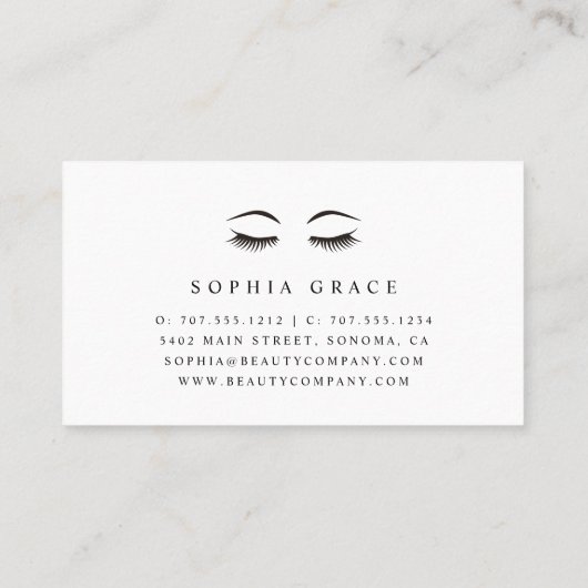 Regenanästhesist oder Makeup Artist Visitenkarte (Rückseite)